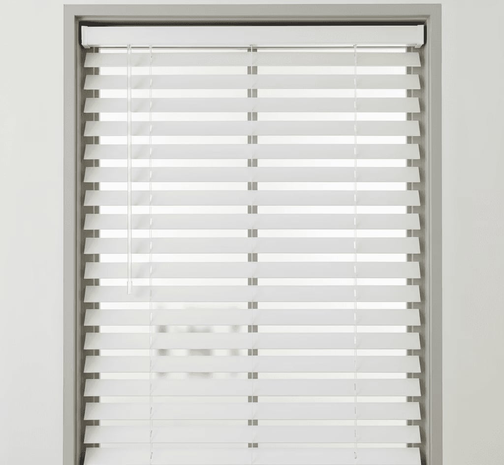 Faux wood blinds