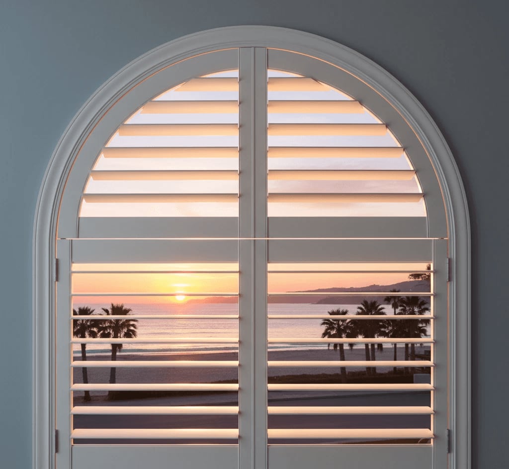 Shutters made for a specialty shaped window