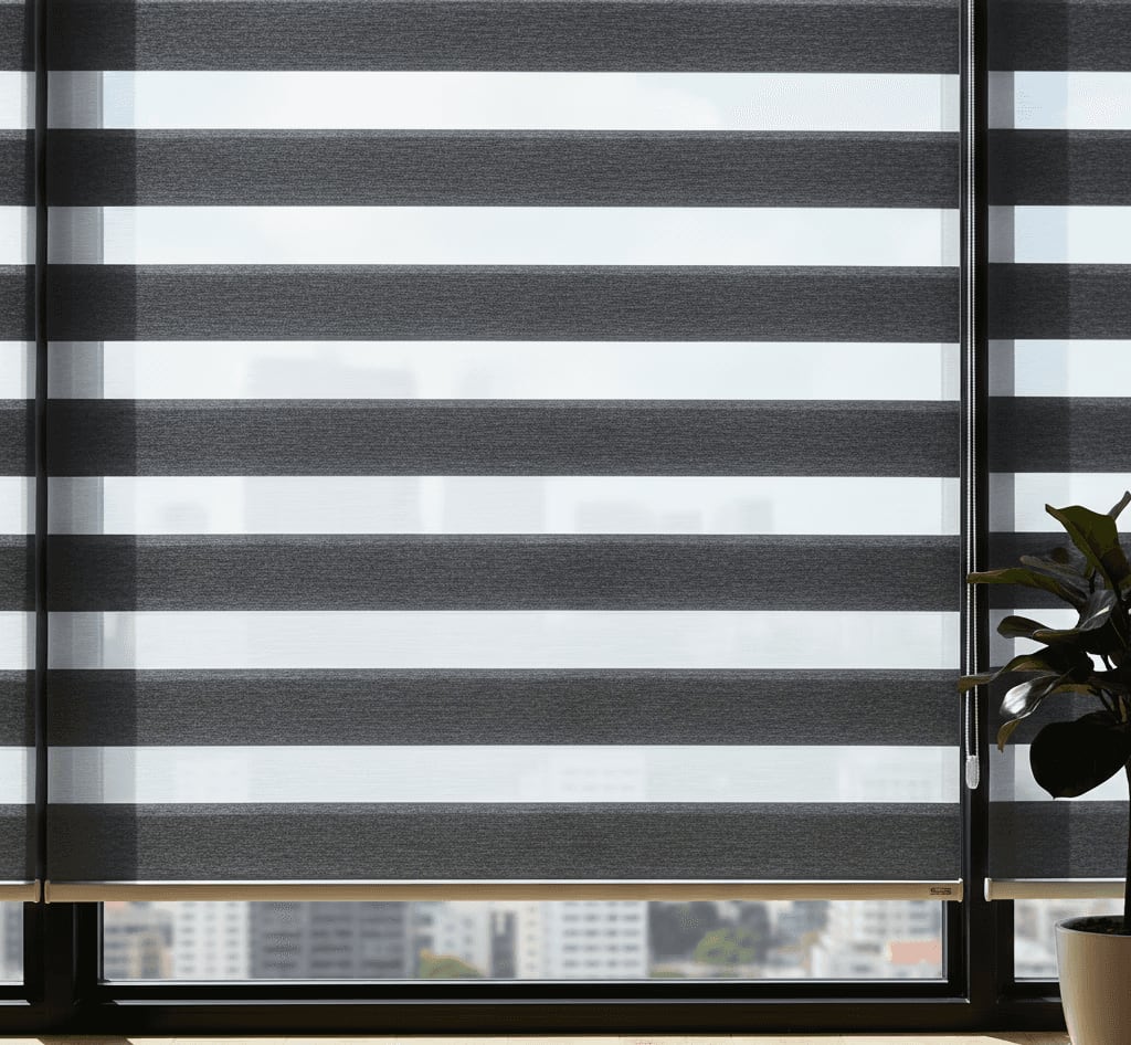Layered zebra shades